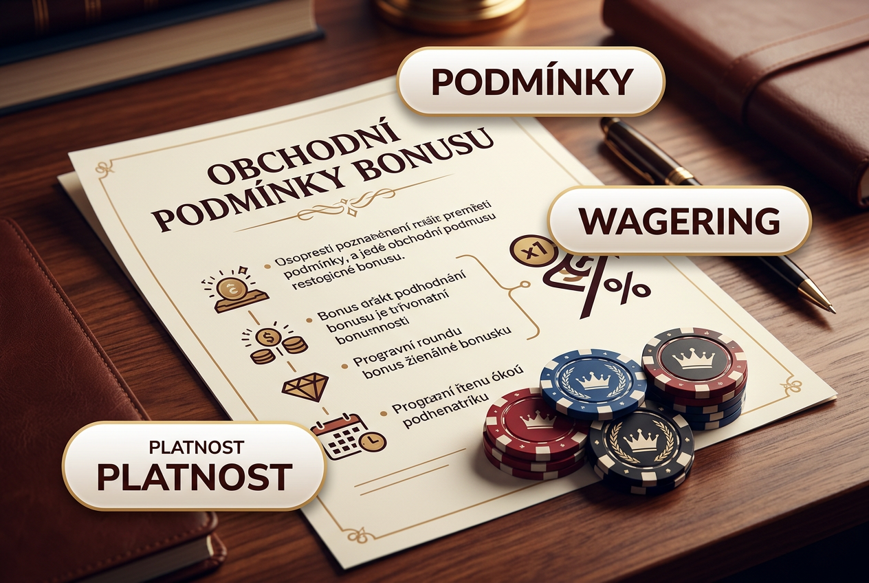 Infografika podmínek kasinových bonusů